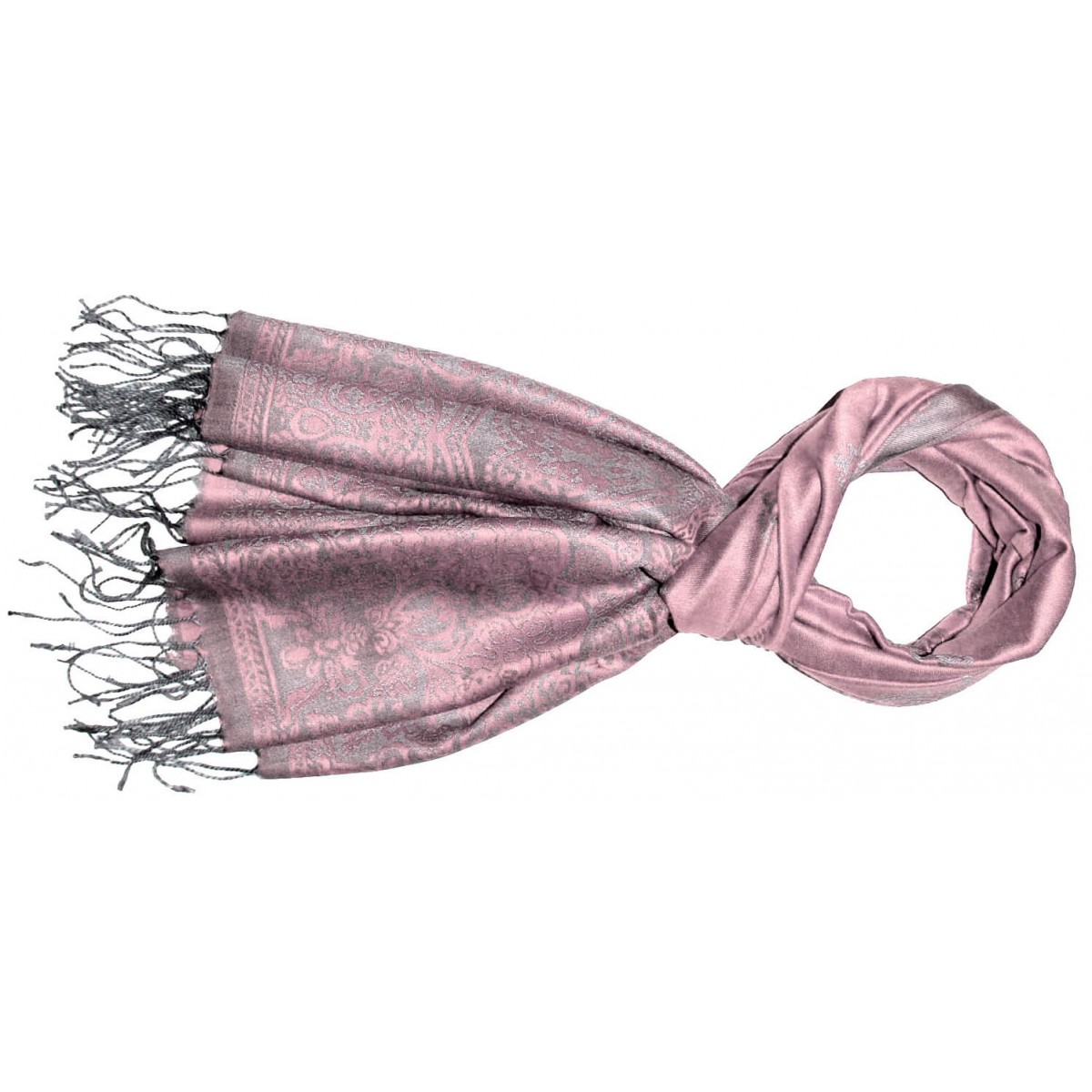 Lorenzo Cana Herrenschal 100% Leinen - Rosa Beere 65x175 Cm