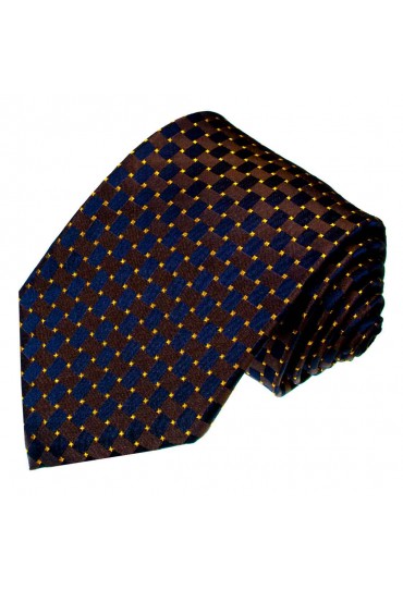 Seidenkrawatte Gold Blau LORENZO CANA