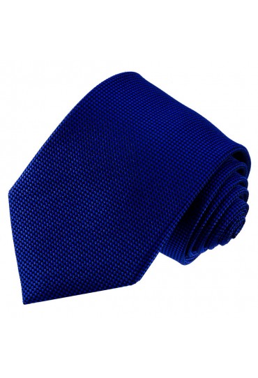 Krawatte 100% Seide Karo dunkelblau tiefseeblau LORENZO CANA