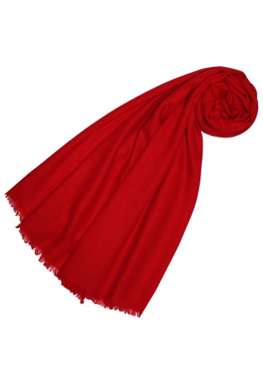 Kaschmir Herrenschal Uni Twill Feuerrot LORENZO CANA
