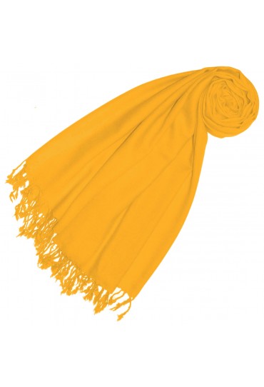 Kaschmir + Wolle Damenschal gelb einfarbig LORENZO CANA