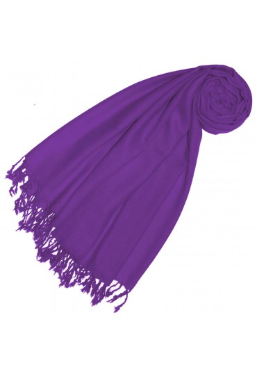 Kaschmir + Wolle Damenschal violett einfarbig LORENZO CANA