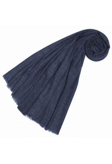 Halstuch Wolle vom Yak Notting-Hill-Blau LORENZO CANA