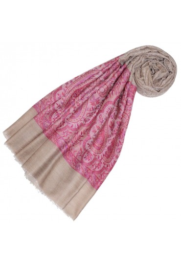 Kaschmirschal Herren Sand Pink Paisley LORENZO CANA