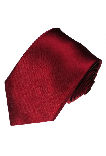 XL Herrenkrawatte 100% Seide weinrot bordeaux LORENZO CANA