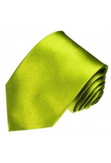 Krawatte 100% Seide Unifarben grasgrün grün LORENZO CANA