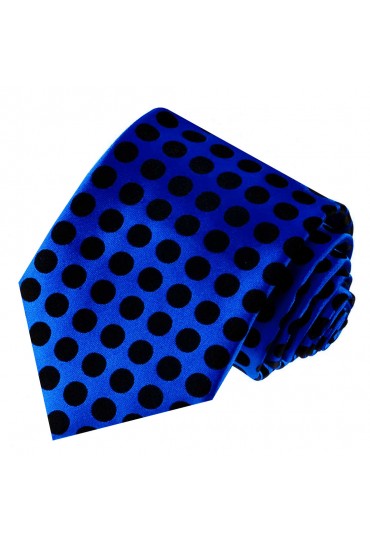 Krawatte 100% Seide Karo dunkelblau schwarz LORENZO CANA