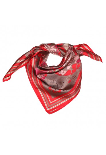 Tuch Herren 100% Seide rot braun rosa Floral LORENZO CANA