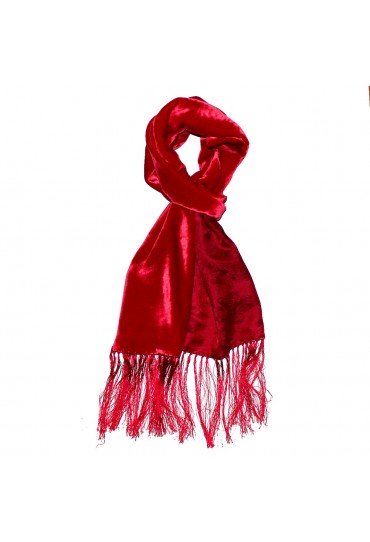 Schal Herren Seide Damast Floral rot LORENZO CANA