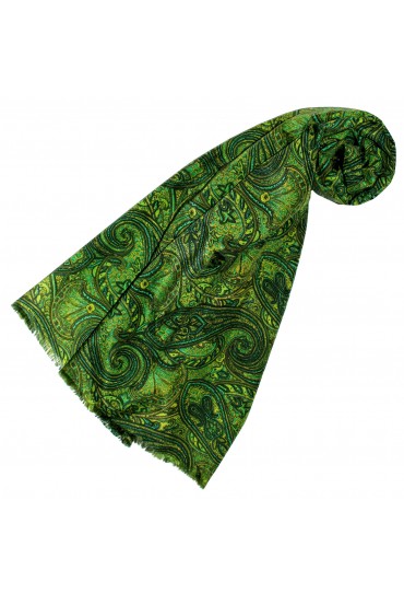 Schaltuch Damen Paisley grün gelb LORENZO CANA