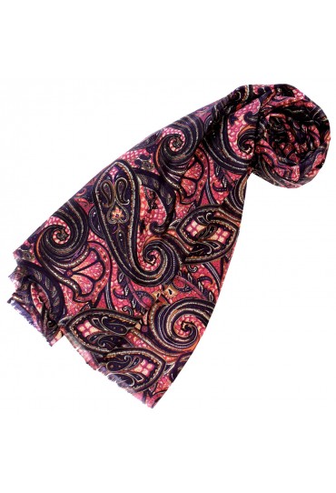 Schaltuch Damen Paisley rosa violett LORENZO CANA
