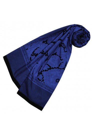 Tuch Damen Hahnentritt Paisley Blau Schwarz LORENZO CANA