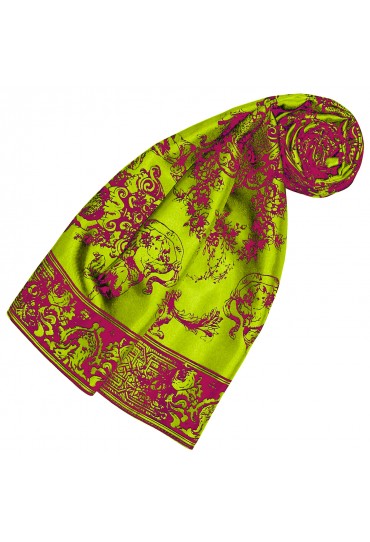 Schal aus Seide grün floral LORENZO CANA