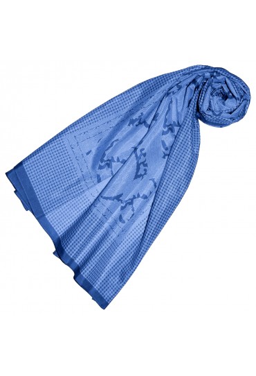XXL Schal für Frauen Blau Baumwolle LORENZO CANA