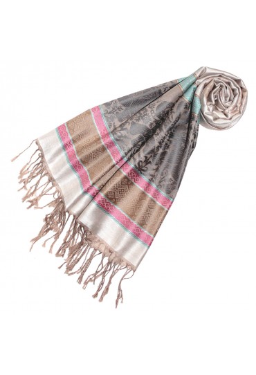 Halstuch Modal Elefantenmuster Rosa Grau LORENZO CANA