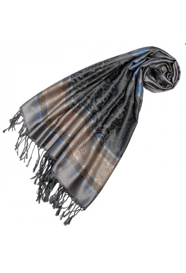 Halstuch Modal Elefantenmuster Grau Blau LORENZO CANA