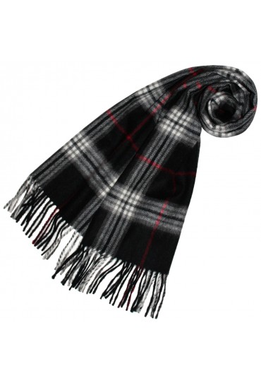 Damenschal schwarz weiss rot LORENZO CANA