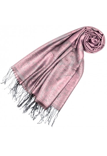 Schal aus Modal in Rosa Grau Grafisch gewebt LORENZO CANA