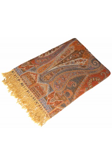 Wolldecke gelb orange blau LORENZO CANA