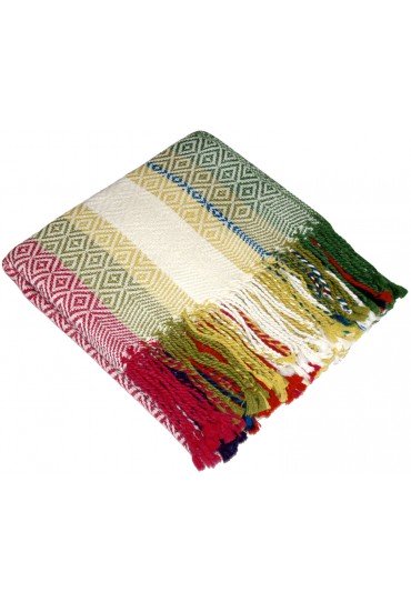 Wohndecke 100% Alpaka Fair Trade in Sommerfarben LORENZO CANA 