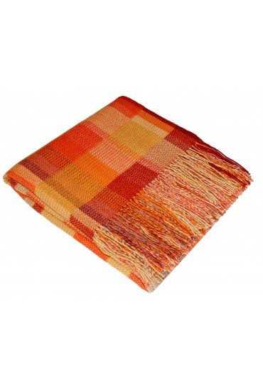 Sofadecke 100% Alpaka Orange Gelb LORENZO CANA