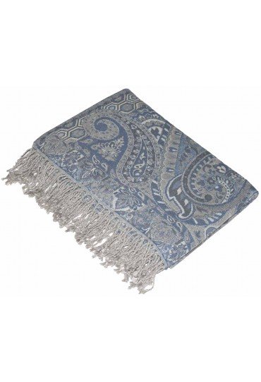 Wolldecke grau taubenblau LORENZO CANA