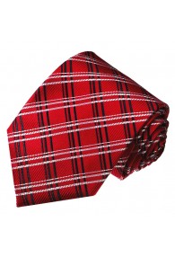 Krawatte für Herren rot kariert LORENZO CANA