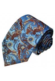 Krawatte 100% Seide Paisley grün rostbraun LORENZO CANA