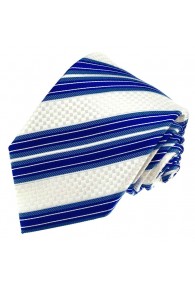 Krawatte Seide Blau Weiß LORENZO CANA