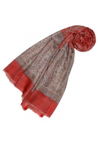 Kaschmirschal Orange Beige Paisley LORENZO CANA