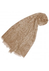Kaschmir Herren Pashmina Jacquard Cappuccino Braun LORENZO CANA