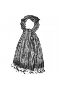 Herren Schaltuch Paisley silbergrau grau LORENZO CANA