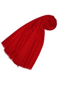 Kaschmir Herrenschal Uni Twill Feuerrot LORENZO CANA