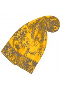 Schal aus Seide Gelb Floral LORENZO CANA