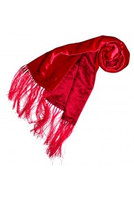 Seidenschal Damen Damast Floral rot LORENZO CANA