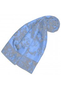 Schal aus Seide Blaue Blumen LORENZO CANA