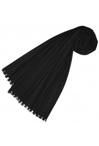 Halstuch für Frauen schwarz Baumwolle LORENZO CANA