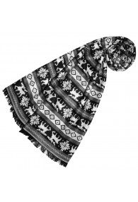 Viskose Winterschal für Herren Streifen Grau LORENZO CANA