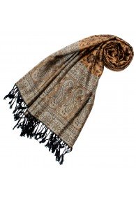 Schal Modal Goldbraun Schwarz LORENZO CANA