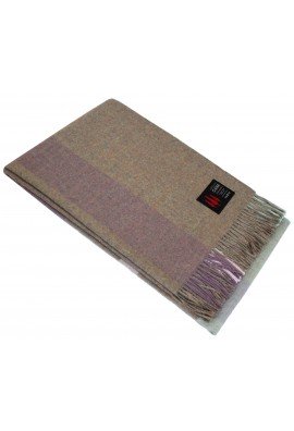 Wohndecke 100% Alpaka Braun Mintgrün Rosa LORENZO CANA 
