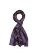 Seidenschal Herren violett rosa hellblau Paisley LORENZO CANA