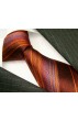 Krawatte 100% Seide Streifen rot violett LORENZO CANA