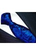 Krawatte 100% Seide Floral königsblau schwarz LORENZO CANA