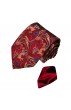 Krawatte 100% Seide Paisley Rot Blau