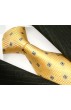Krawatte 100% Seide Karo gold gelb LORENZO CANA