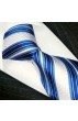Gestreifte Krawatte blau online