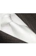 Krawatte 100% Seide Streifen weiss silber LORENZO CANA