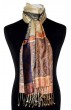 Herrenschal 100% Seide Pashmina Paisely Creme Blau Rot LORENZO CANA