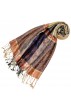 Herrenschal 100% Seide Pashmina Paisely Creme Blau Rot LORENZO CANA