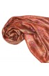 Pashmina 100% Seide Paisley rostbraun grau braun LORENZO CANA